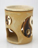 jing jang decorated aroma diffuser, difusor de aroma ceramico con simbolo jing jang