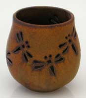 pierced ceramic candle holder with firedragons, porta vela ceramico con decorado de libelulas caladas