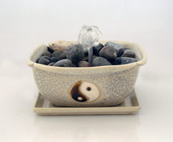 zen simple fountain w/rocks, fuente zen sencilla con rocas