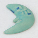 blue moon stoneware bead, luna zul ceramica para colgar