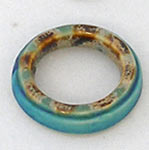 circle stoneware bead with glazes, cuenta de aro ceramico esmaltado