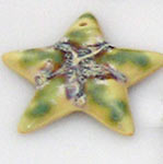 colored ceramic star bead, cuenta ceramica de estrella con colores