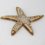 sea star stoneware bead, cuenta ceramica de estrella de mar