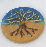 tree of life ceramic medallion, medallon ceramico con arbol de vida