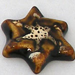 David's star ceramic bead, cuenta ceramica de estrella de David