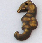 ceramic seahorse bead, cuenta ceramica de cabballito de mar