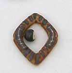 rattle ceramic necklace center piece, centro de collar ceramico de sonaja