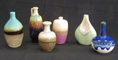 medium size ceramic bottles, botellitas medianas ceramicas