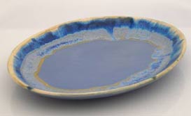 oval serving dish in stoneware, platon ovalado para servir en gress esmaltado